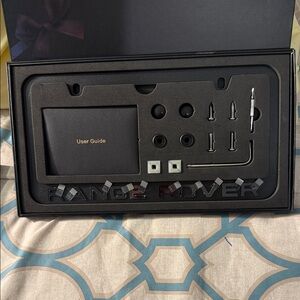 RANGE ROVER Black License Plate Frame Set